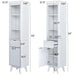 Tall Bathroom Storage Cabinet With Adjustable Shelves And 1 Drawer & Door Noble House