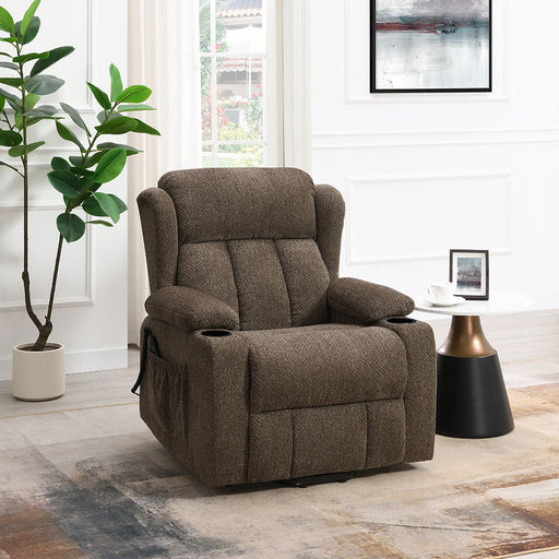 Lusio - Power Motion Recliner With Lift & Cup Holder - Brown ACME