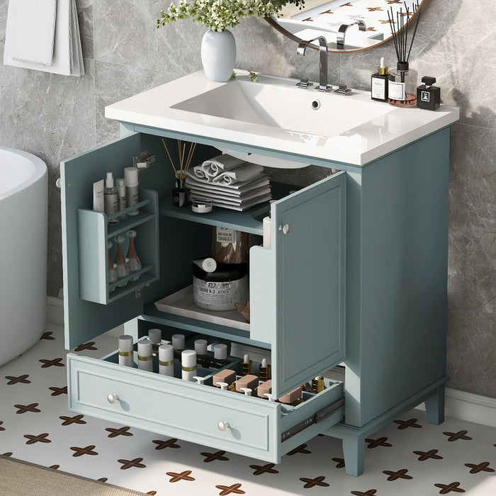 Modern Bathroom Vanity With Sink Combo, Doors And Drawer Hearth and Haven