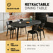 Extendable Dining Table - Black Home Essentials