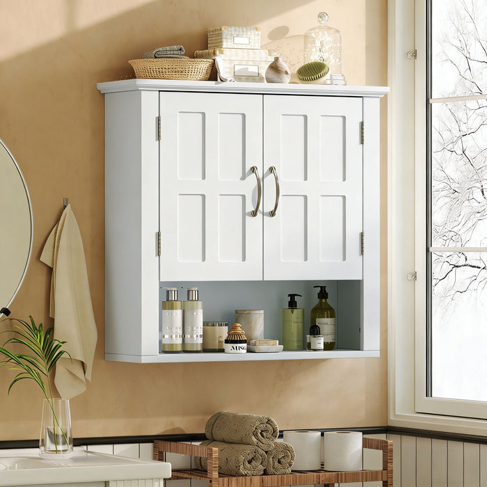 Multi Functional Wall Mounted Cabinet With Adjustable Shelves For Bathroom Noble House