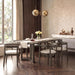 Rectangular Dining Table Set For 6 With Upholstered Barrel Back Chairs Hearth and Haven