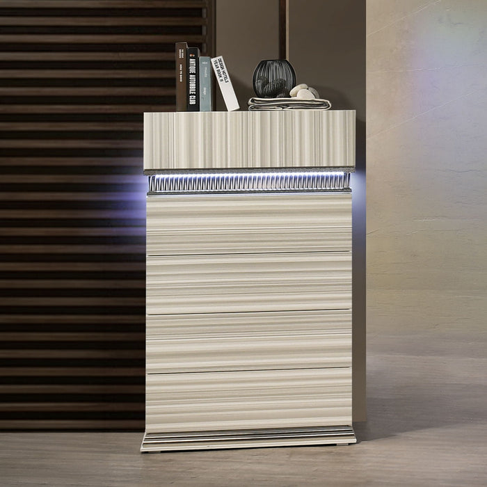 Leonor - 5 Drawer Chest - Gray Matrix Furniture Group