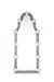 Noralie - Hollywood Floor Mirror - Mirrored & Faux Diamonds ACME