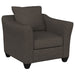 Paige - Flared Arm Chair - Charcoal Gray Furniture Max