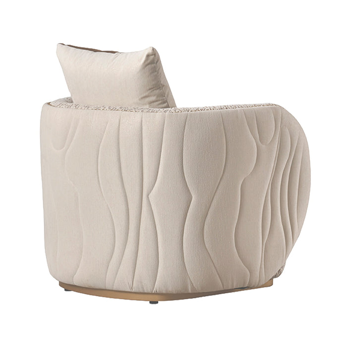 Gineverra - Accent Chair - Biscotti / Ivory Gold Michael Amini