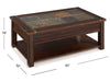 Roanoke - Rectangular Lift Top Cocktail Table (With Casters) - Cherry And Slate Magnussen Furniture