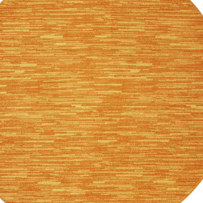 8' X 8' Round Non Skid Indoor / Outdoor Area Rug - Sunburst