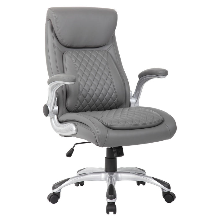 High Back Ergonomic Executive Office Chair, Adjustable Height And Lumbar Support For Home & Office - Antique Gray Home Essentials