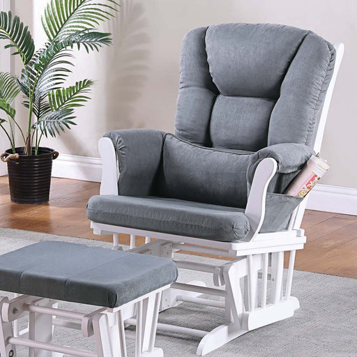 Upholstered Glider Chair With Ottoman Home Essentials