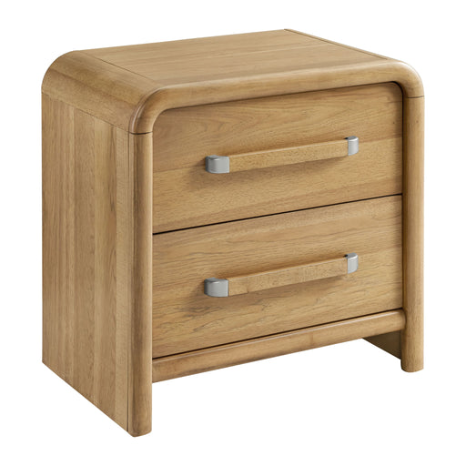 2 Drawer Nightstand With USB Charging - Brown Emerald Home