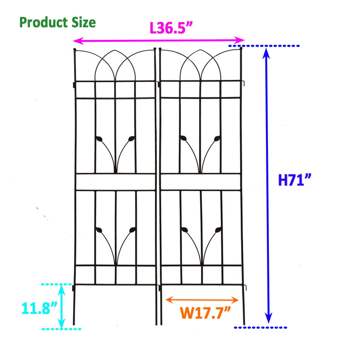 Metal Garden Trellis Rustproof For Climbing Plants Outdoor Flower Support Daily Nest