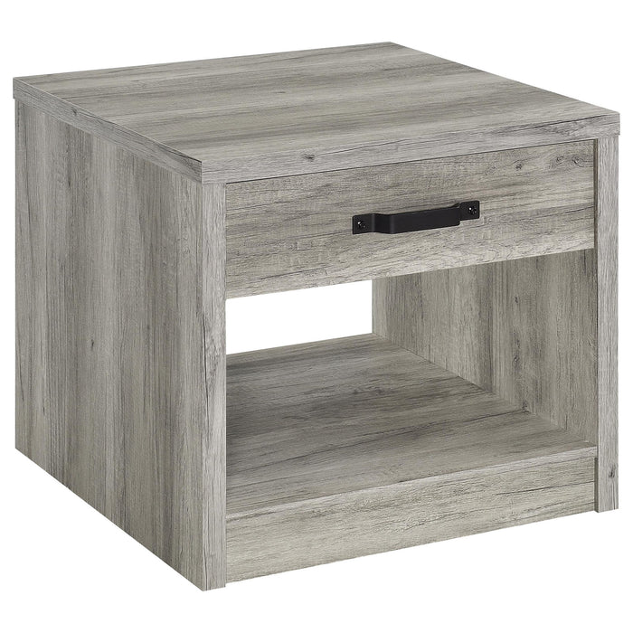Nuberg - 1 Drawer Table - Gray Furniture Max