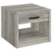 Nuberg - 1 Drawer Table - Gray Furniture Max