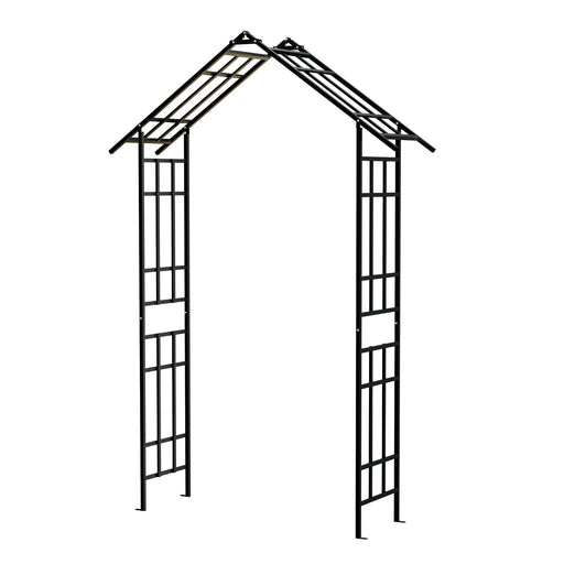 Garden Arch With Adjustable Width Climbing Plants Support - Black Daily Nest
