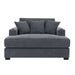 Oversized Chaise Lounger Modern Style Sofa Couch With Pillows, Charge Station & Cup Holders Hearth and Haven