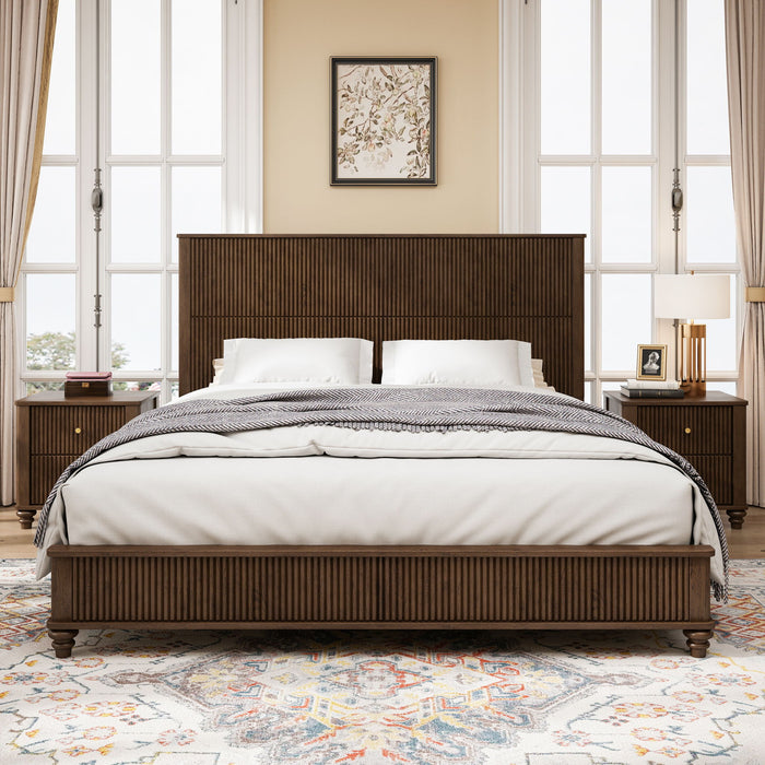 Platform Bed Frame With Tall Headboard Home Essentials