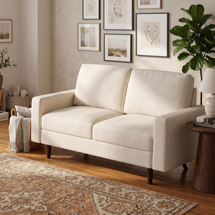 2 Seat Loveseat Sofa, Loose Back Cushion For Living Room US Pride