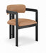 Aurum - Vegan Leather Upholstered Dining Chair With Graphite Black Base (Set of 2) Meridian Furniture