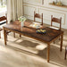 Rectangular Dining Table With Framed Top And Turned Legs - Walnut Hearth and Haven