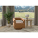 Swivel Accent Chair With Geometric Backrest Emerald Home
