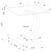 Terrell - Satin Rectangular Glass Top End Table - Silver Furniture Max