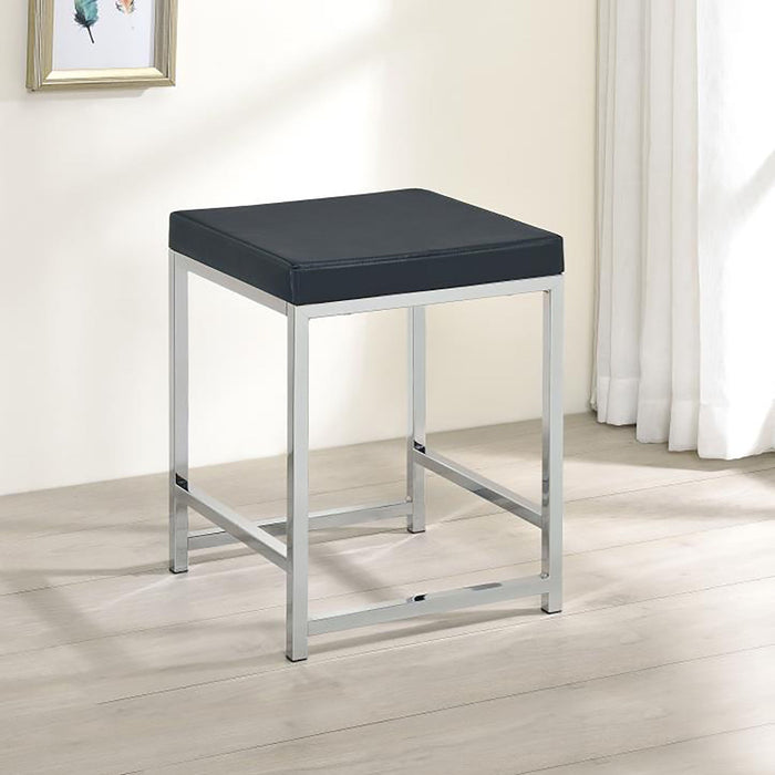 Upholstered Square Vanity Stool Furniture Max