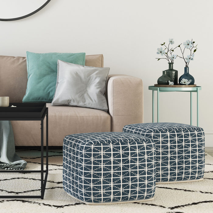 Noreen - Upholstered Square Pouf Simpli-Home