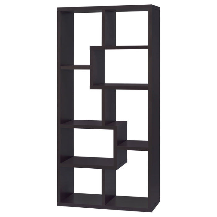 8 Shelf Geometric Bookcase Furniture Max