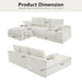 Compressed Sofa With 3 Back Cushions, 2 Throw Pillows Home Essentials