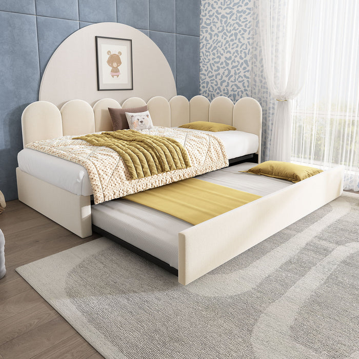 Upholstered Daybed With Pull-Out Bed Artistry At Home