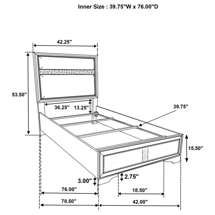Modern Bedroom Set With Upholstered Headboard And Textured Storage Furniture Max