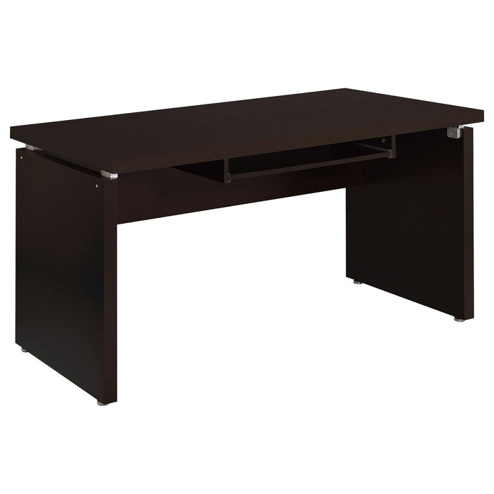 Floating - Top Computer Desk With Pullout Keyboard Shelf - Brown Furniture Max