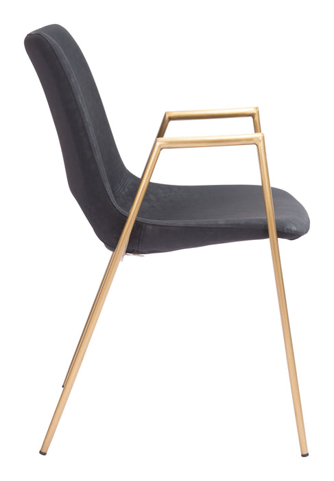 Desi - Dining Chair With Gold Legs (Set of 2) Zuo Modern