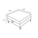 Harrison - Upholstered Storage Ottoman - Gray / Black Furniture Max