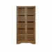Tall Display Cabinet With Glass Doors And Drawers - Almond Bernards Furniture
