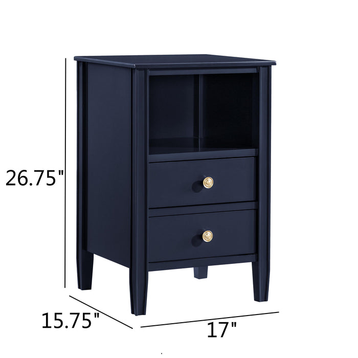 Winston - 2 Drawer Storage Nightstand