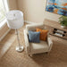 Nimbus - Floor Lamp With 3 Way Rotary Switch Clear Body Base - Silver Gray / White Ashcroft Furniture