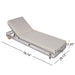Outdoor Chaise Lounge & Wheels, 5 Position Adjustable Backrest Noble House