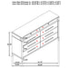 Robinson - 8 Drawer Dresser - White Furniture Max