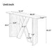 X-Frame Console Table, Angled Cross Leg Design, Rounded Edges - Natural Noble House