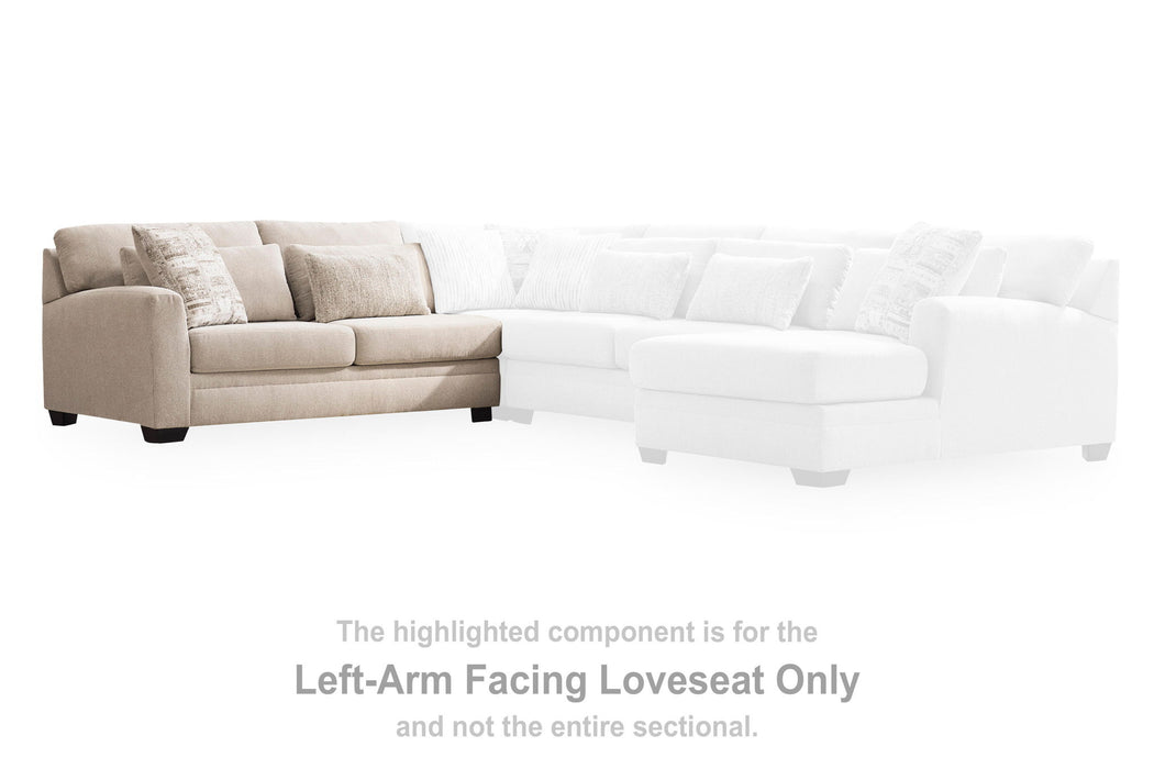 Mandi Point - LAF Loveseat - Marble Benchcraft®
