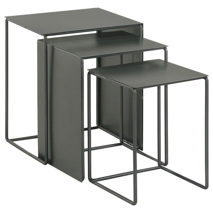 Vestal - 3 Piece Rectangular Nesting Table Set - Gray Furniture Max