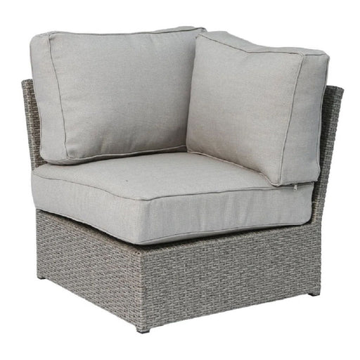 4 Piece Wicker Outdoor Seating Group With Cushions - Gray Mix LSI Patio Furniture