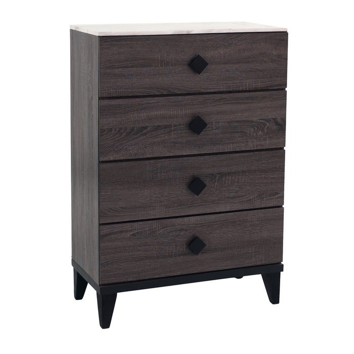Bedroom Chest Of Drawers With 4 Drawer Storage - Gray / Gray Home Essentials