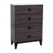 Bedroom Chest Of Drawers With 4 Drawer Storage - Gray / Gray Home Essentials