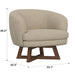 Swivel Accent Chair With Sculptural Base Emerald Home