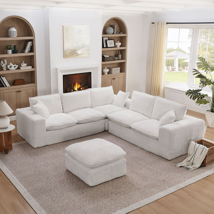 Sectional Sofa With Moveable Ottoman Home Essentials