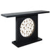Console Table With Circular Art Decor For Living Room - Multi Home Essentials