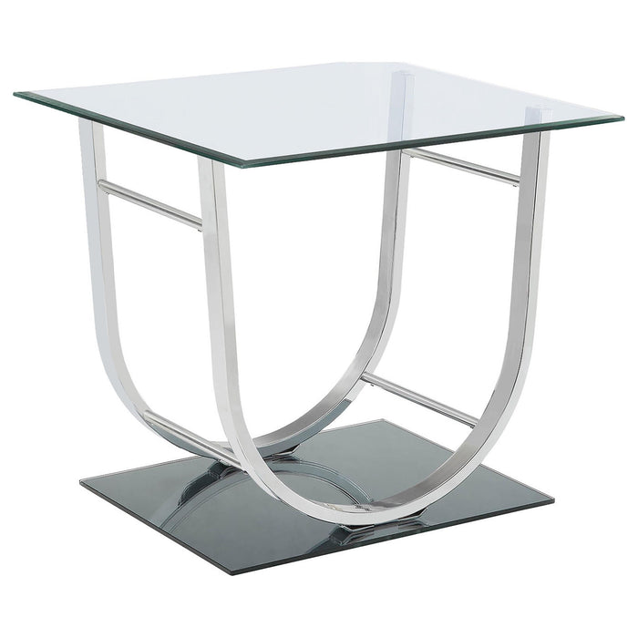 Garrett - 2 Piece Coffee Table Set - Chrome Furniture Max